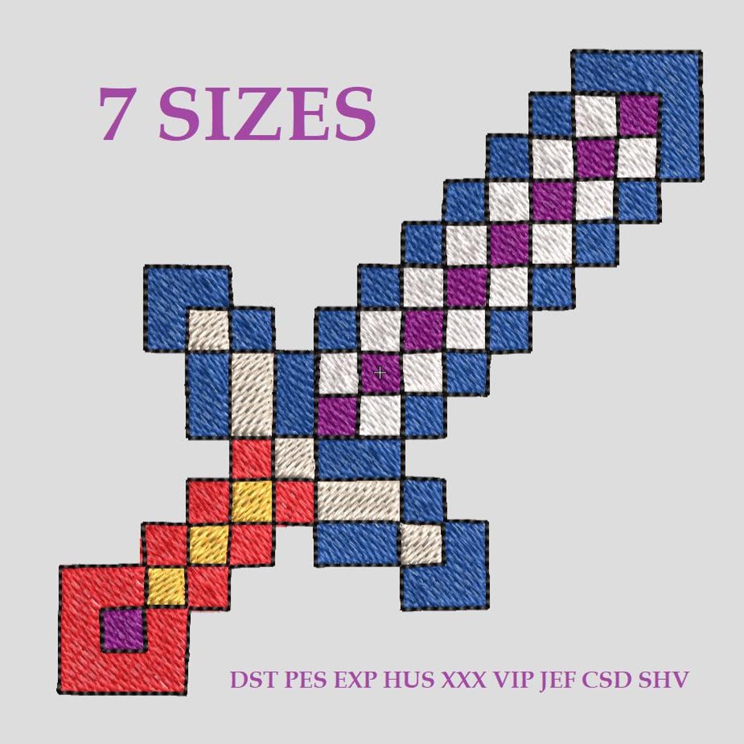 Minecraft Embroidery Pattern Embroidery Files