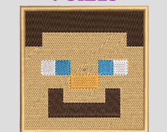 Embroidery files "Steve". Minecraft. Embroidered applique. Video game characters. Machine embroidery for gamers. Embroidery designs.