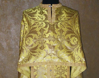 Priest's Greek vestment. Beautiful dense brocade or silk. Write to me to choose a fabric. Church clothes. Orthodox vestments.