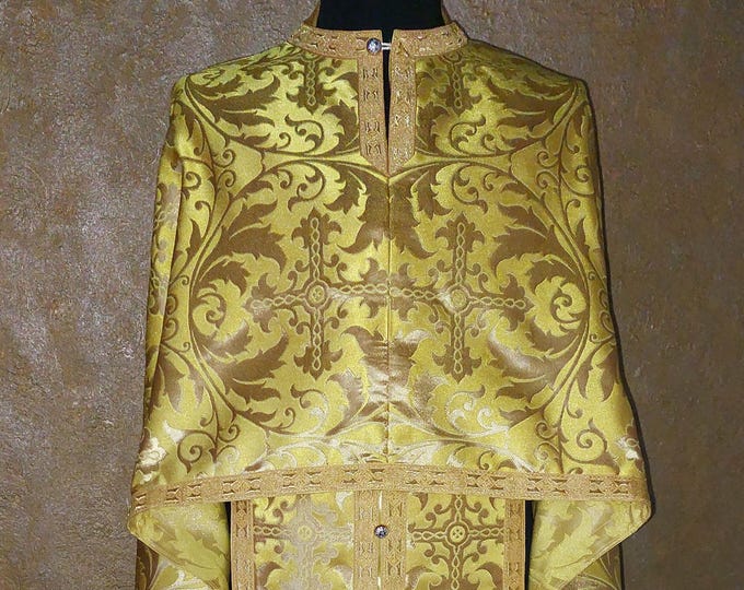 Priest's Greek vestment. Beautiful dense brocade or silk. Write to me to choose a fabric. Church clothes. Orthodox vestments.