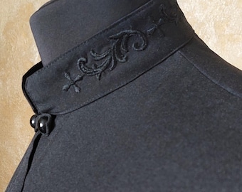 Orthodox Inner cassock Odessa style. Embroidered “Pilgrim's Cross.” Lower cassock. Linen-gabardine (pictured). Or another fabric. Anteri.
