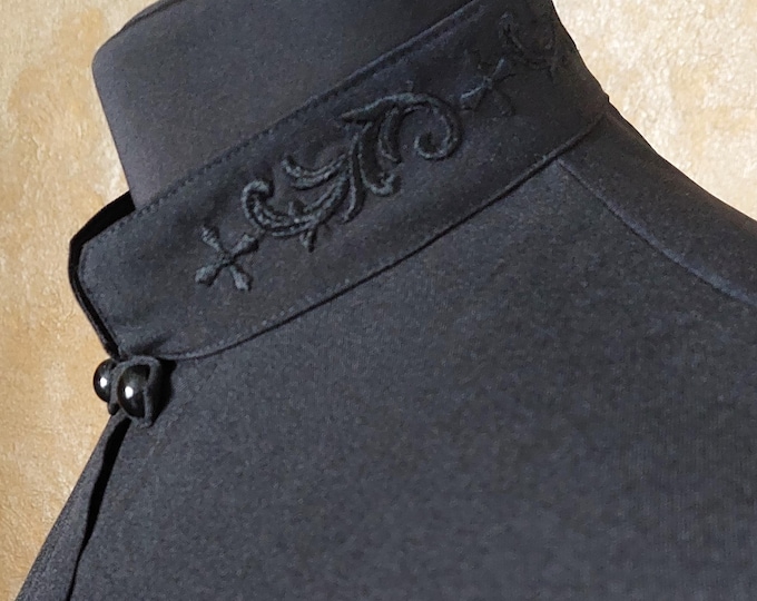 Orthodox Inner cassock Odessa style. Embroidered “Pilgrim's Cross.” Lower cassock. Linen-gabardine (pictured). Or another fabric. Anteri.