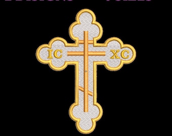 Embroidery files "Cross IC XC". Embroidery cross Jesus Christ. Embroidered applique. Orthodox Church embroidery. Embroidery designs Cross.