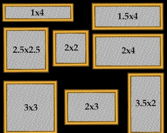 Embroidery files "Frames for patches". Embroidered applique. Square and rectangular borders. Frame embroidery design. Machine patterns.