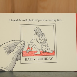 Fire Birthday - letterpress birthday card