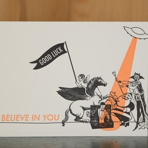 Believe in You - Letterpress Glückskarte