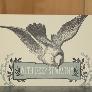 Bird Sympathy - letterpress sympathy card