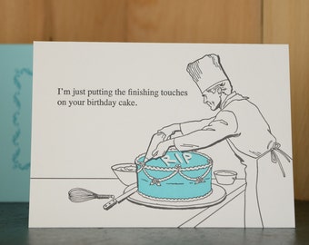 RIP - letterpress birthday card