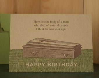 Natural Causes - letterpress birthday card