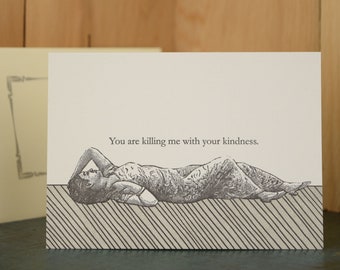 Kindness - letterpress thank you card