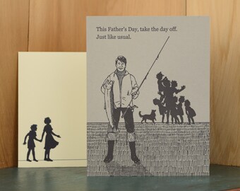 Day Off Dad - letterpress Father's Day card
