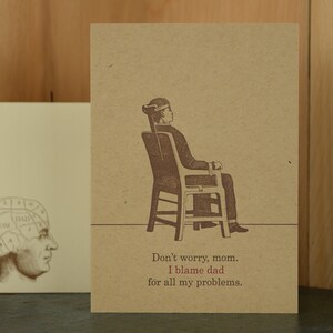 La faute à papa - carte typographique pour la fête des mères
