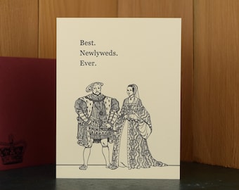 Best Newlyweds Ever - letterpress wedding card