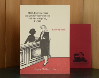 Always Right - letterpress Mother's Day card