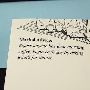 Dinner Marital Advice Card