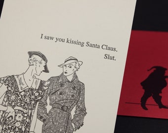 Santa Slut - letterpress holiday card
