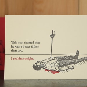 Set Straight letterpress Father's Day card image 1