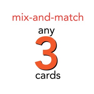 Mix-N-Match - 3 cartes de vœux typographiques au choix