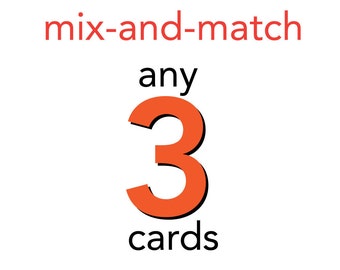 Mix-N-Match - any 3 letterpress greetings