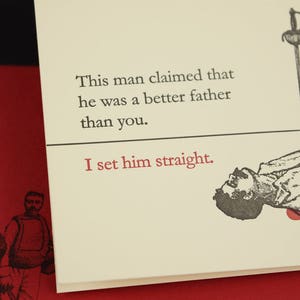 Set Straight letterpress Father's Day card image 2