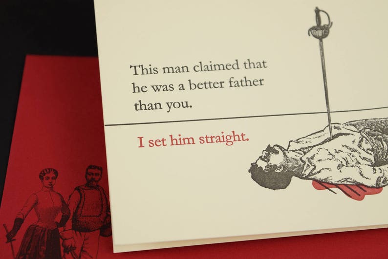 Set Straight letterpress Father's Day card image 2