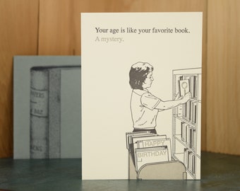 Mystery Birthday - letterpress birthday card