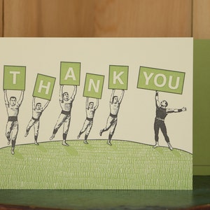 Athlete Thanks - letterpress thank you card