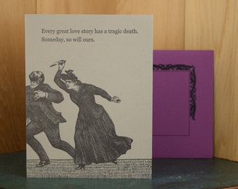 Love Story - letterpress love card