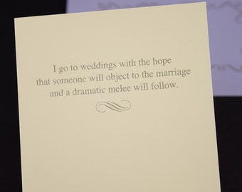 Melee Wedding - letterpress wedding card