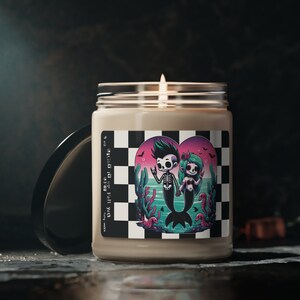 Mermaid Lovers Candle/Fun Gift For Couples/Scented Soy 9 oz Candle/Dipped In Punk & Emo Vibes