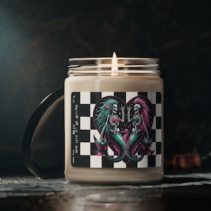 Mermaid Friends Candle/Funny Gift For Best Friends/Scented Soy Candle 9 oz./Dipped In Punk & Emo Vibes