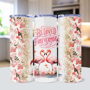 Gobelet flamant rose pour la Saint-Valentin - citations d'amour, cadeau d'anniversaire