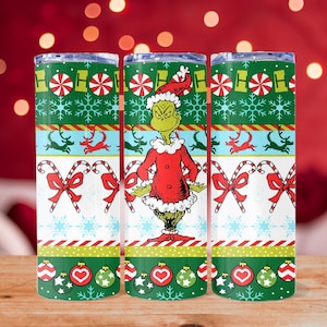 The Grinch Ho Ho Ho Skinny Tumbler, The Grinch 20oz Tumbler, The Grinch Tumbler, The Grinch Sublimation Tumbler, The Grinch Handmade Tumbler