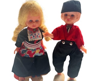 Bambole tradizionali olandesi vintage, maschi e femmine, pezzi da collezione, difficili da trovare