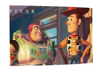【残り1点/大迫力サイズ】トイストーリー US版両面印刷ポスター 1996年公開 トイストーリー TOY STORY ウッディ&バズ 輸入ポスター 61cm x