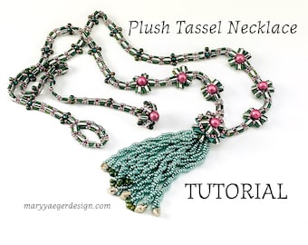 Plush Tassel Necklace Bead Tutorial