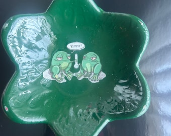 Rippit! lillypad toad ashtray
