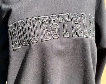 Gesticktes Sweatshirt mit Rundhalsausschnitt