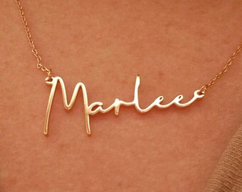 Personalized Name Necklace: Gold Filled Custom Nameplate Jewelry
