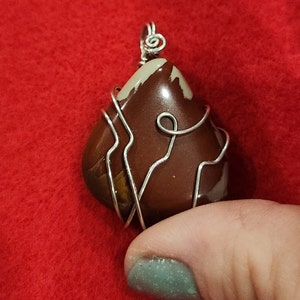 Noreena Jasper Pendant wire wrapped