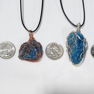 Blue Apatite Pendants