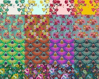 Floral Retrospective Fat Eighths - Fabric Bundle by Anna Maria Horner - Complete Collection of 16 Prints