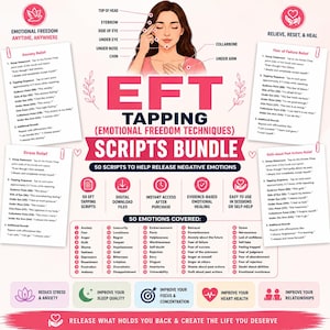 EFT Tapping Scripts PDF | Emotional Freedom Techniques Bundle | Mental Health Resource