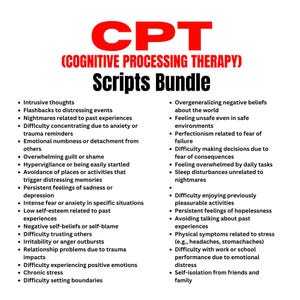 Cognitive Processing Therapy Scripts Bundle | Evidence Based Trauma Therapy | PDF Download image 2