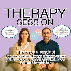 Carta de apoyo emocional / Apoyo terapéutico para hombres, mujeres, adolescentes y niños / Chat de apoyo / Terapia para adultos y niños