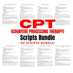 Cognitive Processing Therapy Scripts Bundle | Evidence Based Trauma Therapy | PDF Download image 9