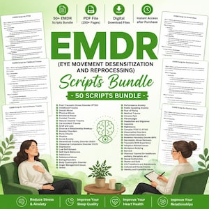 EMDR Therapy Bundle | Trauma Processing Scripts | 150+ Page EMDR Resource for Therapists