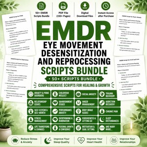 50 EMDR Scripts Bundle | Eye Movement Therapy | PTSD & Trauma Recovery Therapy Resource