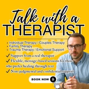 Chat de apoyo terapéutico en línea / Alivio del dolor emocional / Ganar confianza / Calmar la mente / Bondad interior / Carta de apoyo emocional