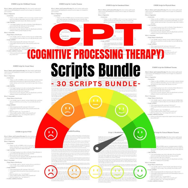 Cognitive Processing Therapy Scripts Bundle | Evidence Based Trauma Therapy | PDF Download image 8